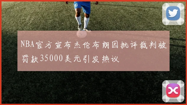 NBA官方宣布杰伦布朗因批评裁判被罚款35000美元引发热议
